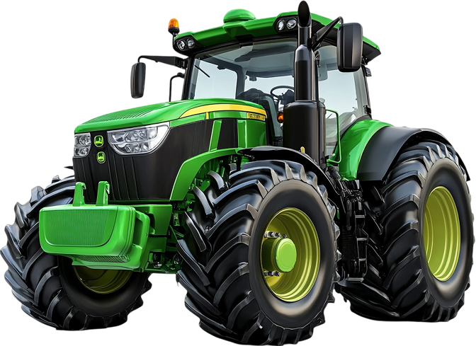 John Deere tractor ready for export
